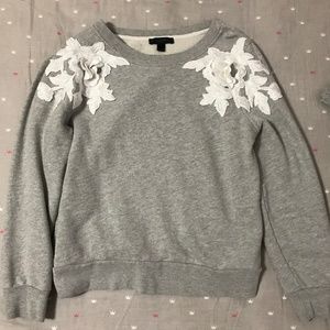 J. Crew sweatshirt with shoulder flower